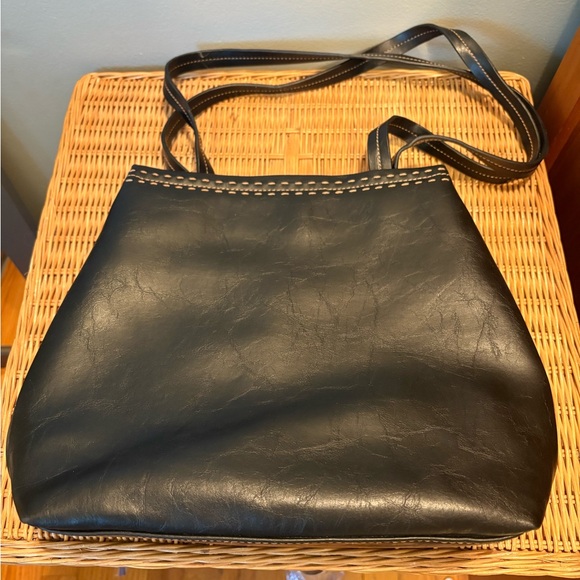 Relic Black Shoulder Bag with Stitch Detail - Picture 1 of 5